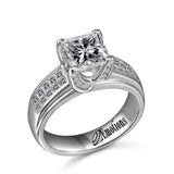 14K W/G .78CT TW SEMI INVISIBLE SET ENG RG-GH/SI2-1CT CTR****