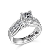 14K W/G .67CT SEMI INV ENG RG- 1/2CT CTR-GH/SI2****
