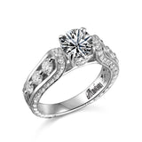 14K W/G 1.01CT SEMI ENG RG-GH/SI2 WITH ALL ROUND DIAS****