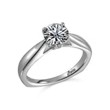 14K W/G EURO SHANK SOLITAIRE ENG RG****