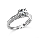 14K W/G SOLITAIRE ENG RING-FOR 1 CT RD CTR****