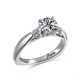 14K W/G .17 CT SEMI ENG RG W/ EURO SHANK-GH/SI2
