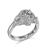 14K W/G .36CT TW SEMI ENG RG-FOR 6.5MM RD CZ CTR-GH/SI2****
