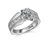 14K W/G .80 CT TW SEMI ENG RING-GH/SI2-EURO SHANK****