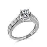 14K W/G .70 CT TW TRELLIS ENG RG-GH/SI2****