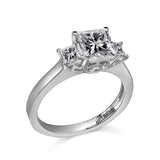 14K W/G .50CT PC STONE RING-CTR 1CT  CTR-GH/SI2****