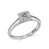 14K W/G .15 SEMI ENG RG-HOLD 1/3 CT PC CTR-GH/SI2***