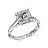 14K W/G .28 SEMI RD ENG RG TO HOLD 3/4 CT PC CTR-GH/SI2****