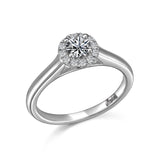 14K W/G .14 CT TW SEMI ENG RG TO HOLD 1/3 CT RD CTR-GH/SI2****