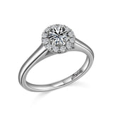 14K W/G .17CT  SEMI ENG RG TO HOLD 1/2 CT RD CTR-GH/SI2****