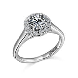 14K W/G .38 CT SEMI ENG RG TO HOLD 1 CT RD CTR-GH/SI2****