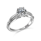 14K W/G SOL TO HOLD 1 CT RD CTR****