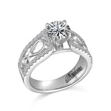 14K W/G INFINITY 8MM .44 CT TW SEMI ENG RG -GH/SI2****