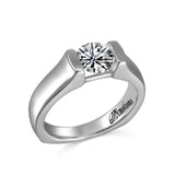14K W/G SOLITAIRE ENG RG-EURO SHANK****