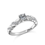 14K W/G .13 SEMI ENG RG-NEW DESIGN-.35CT RD CTR-GH/SI2****