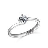 14K W/G SOL ENG RG FOR 1/2 CT RD CTR****