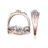 14K TT-.30CT SEMI  3 STONE RING-GH/SI2****(G13)