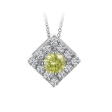 14K W/G GH/I1 PENDANT .24CT T.W.  SEMI***