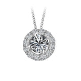 14K W/G 12 DIAS = .24CT SEMI DIA PEND FOR A 1/2CT RD CTR-GH/SI2***