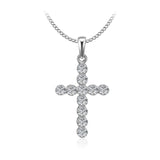 14K W/G 1/2 CT TW DIA CROSS-GH/SI2***