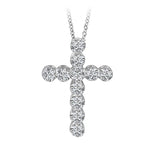 14K W/G 1 CT TW DIA CROSS-GH/SI2***