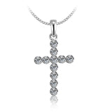 14K W/G 1/2 CT TW DIA CROSS-GH/SI2****
