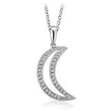 14K W/G .15TW 1/2 MOON PENDANT-GH/SI1/SI2-(G13)
