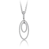 14K W/G 3/4 CT TW DIA NECKLACE-GH/SI2****