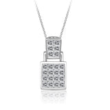 14K W/G .94 TW INVIS SET DIA PEND-GH/SI2**