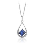 14K WG INV SET PC DIA PENDANT .58CT TW -GH/SI2**