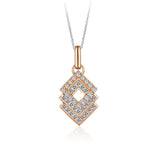 14K ROSE GOLD DIA PEND .68CT TW-GH/SI2**