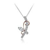 14K TT ROSE & WHITE GOLD .54TW CUSTOM DESIGN PENDANT
