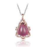 P5002-14K ROSE GOLD .56 SEMI WITH PINK TOURMALINE CABOCHON CUT MEASURING 19.8 X 20.25 X 12.9*
