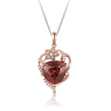 P5006-14K ROSE GOLD W/.23 SEMI AND 13.2 X 8.7MM TRILLION PINK ZIRCON*