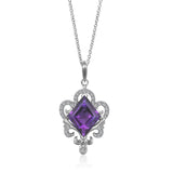 PGR21871-14K W/G-GH/SI2  .22 SEMI PENDANT WITH 14.1X11.1X5.4MM AMETHYST**
