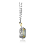 PGR22401-14K W/G/TT Y/G .36 SEMI PENDANT W/ 16.16XX25.0MM 0VAL GREEN AMETHYST-26.15 CT**