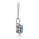 PGR22409-14K W/G .12 PENDANT-GH/SI2- W/ 8X8MM CUSHION BL TOPAZ*