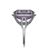 RGR21869-14K W/G .41 SEMI-GH/SI2 W/ 18X14MM OVAL AMETHYST