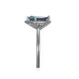 RGR21875-14KW/G 14X10 TRILLION BLUE TOPAZ & .20CT -GH/SI2****(G13)