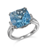 RGR22406-14K W/G-.14CT SEMI W/ 12X12MM CU BLUE TOPAZ-GH/SI2****(G13)