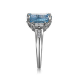 RGR22406-14K W/G-.14CT SEMI W/ 12X12MM CU BLUE TOPAZ-GH/SI2****(G13)