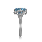 RGR22414-14K W/G .15CT SEMI W/ 10MM RD BLUE TOPAZ CTR-GH/SI2**