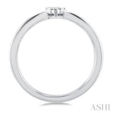 1/4 Ctw Double Row Lovebright Round Cut Diamond Ladies Ring in 10K White Gold
