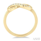 1/6 Ctw Round Cut Diamond Infinity Petite Ring in 14K Yellow Gold