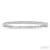 2 ctw Round Cut Diamond Bangle in 14K White Gold