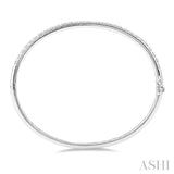2 ctw Round Cut Diamond Bangle in 14K White Gold