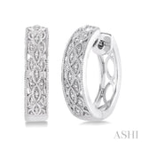 1/10 Ctw Round Cut Diamond Vintage Earrings in Sterling Silver