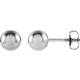 14K White Gold 5 mm Ball Stud Earrings