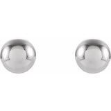 14K White 5 mm Ball Stud Earrings