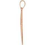 14K Rose Cross Pendant